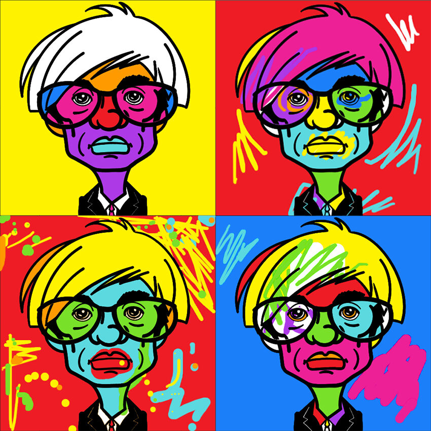 Andy Warhol Artist pop art digital portrait artwork