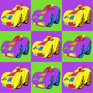 Cool digital activity as cool as this C2 Corvette you can create a Pop art car canva
