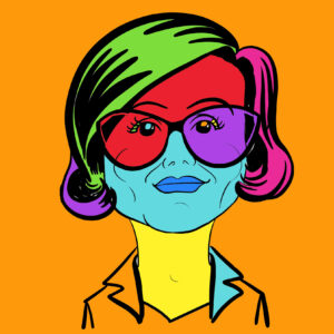 Full colored Female Pop Art portrait