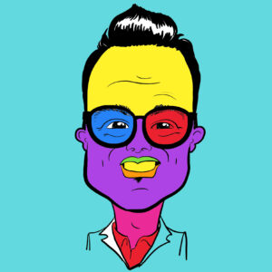 Full colored man portrait