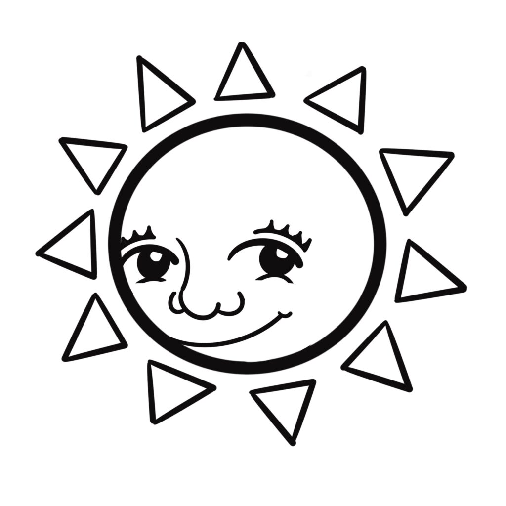 Visuel de soleil utilisé lors du programme Pop Art d'animation originale pour office de tourisme