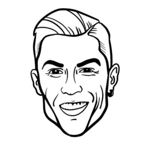 Cristiano Ronaldo portrait pop art