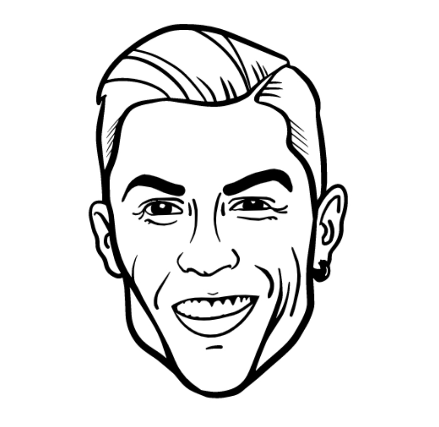 KREEPO Cristiano Ronaldo FACE Car Stickers Bike and Vans Self-Adhesive  Waterproof Vinyl Stickers (12x13CM) White : Amazon.in: Car & Motorbike