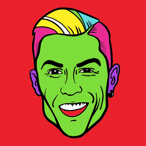 Cristiano Ronaldo portrait Created remotely on Pop art fun software