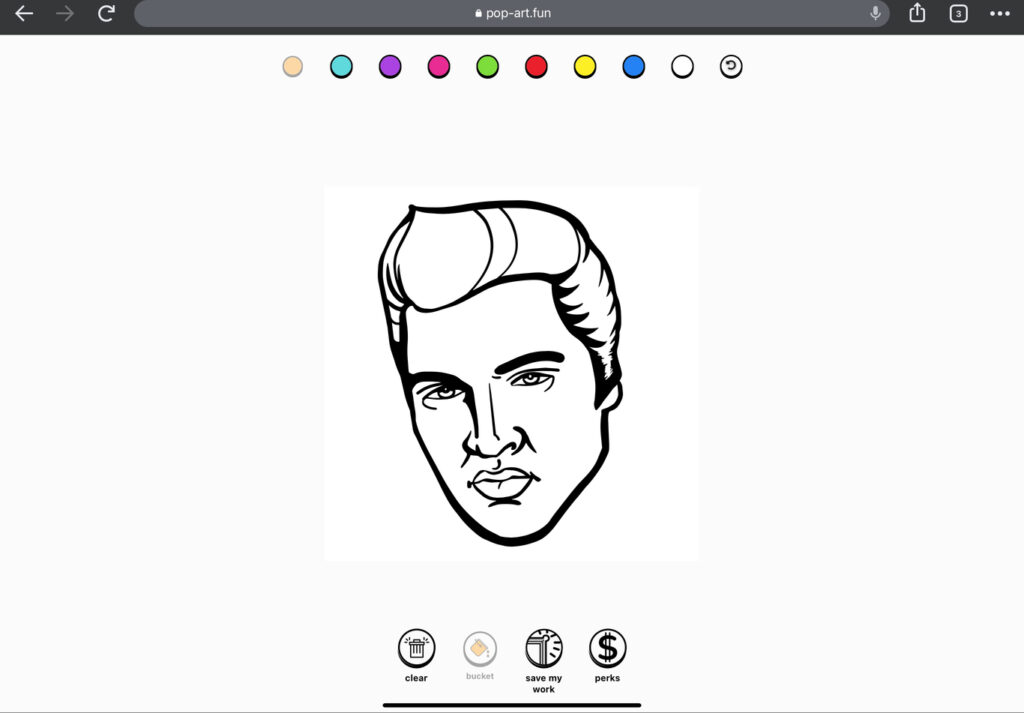 Elvis Presley Pop Art game black and white portrait