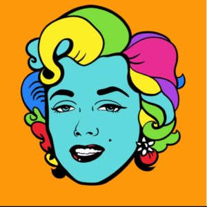 Marilyn Monroe’s cheerful pop art portrait