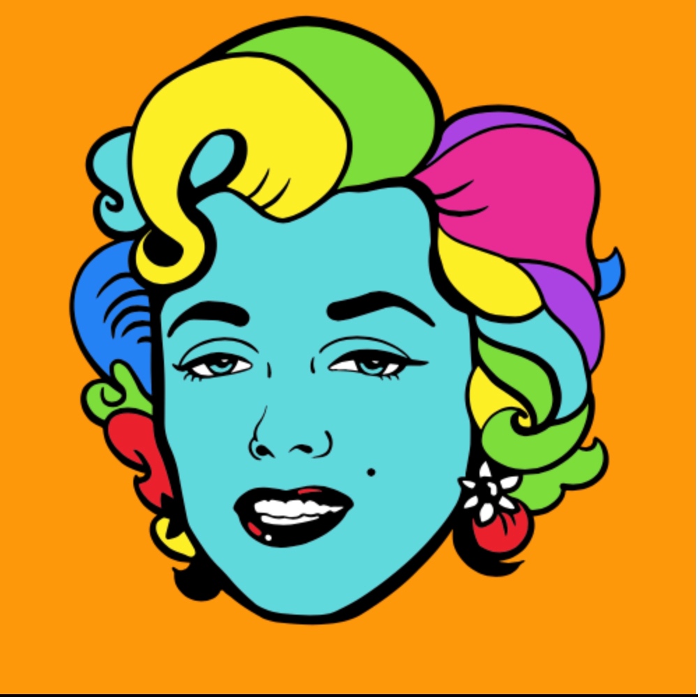 Marilyn Monroe’s cheerful pop art portrait