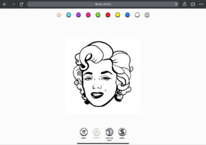 Marylin Monroe pop art game black and white portrait