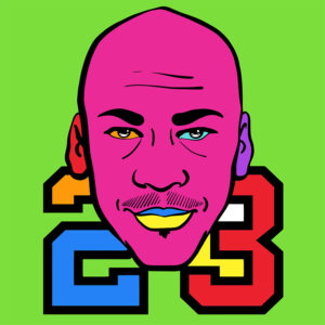 Michael Jordan digital pop art portrait Customized online with our artistic software