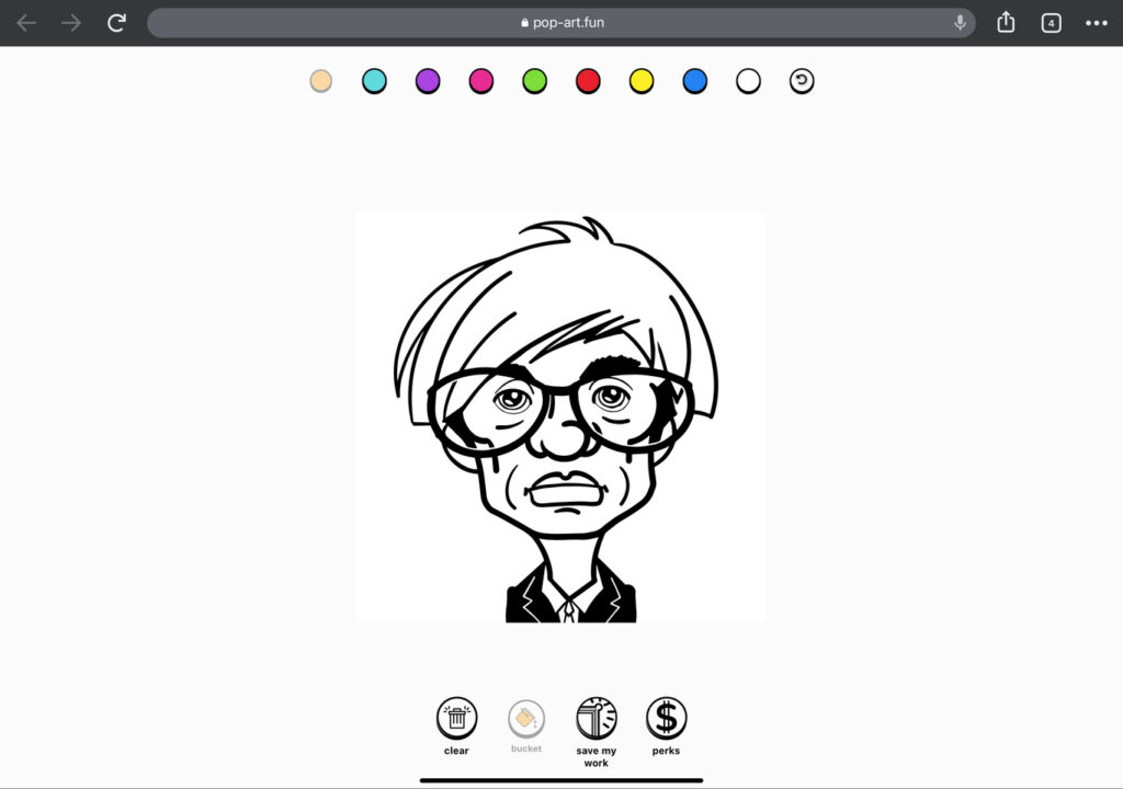 Andy Warhol portrait app Pop-art.fun gives you the ability to create your won artwork
