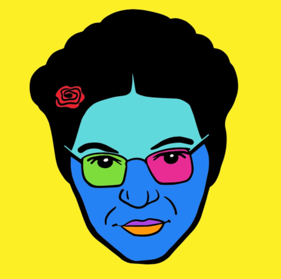 Numeric Bold colors Rosa Parks digital portrait