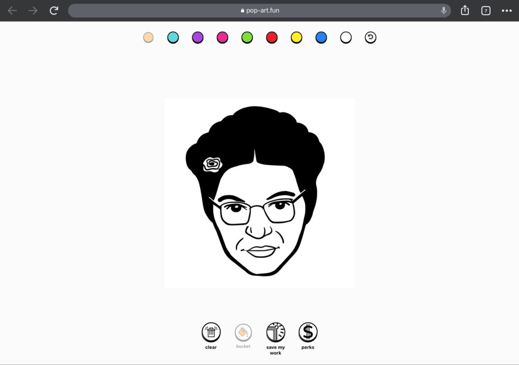 Pop art fun Rosa Parks Portrait app