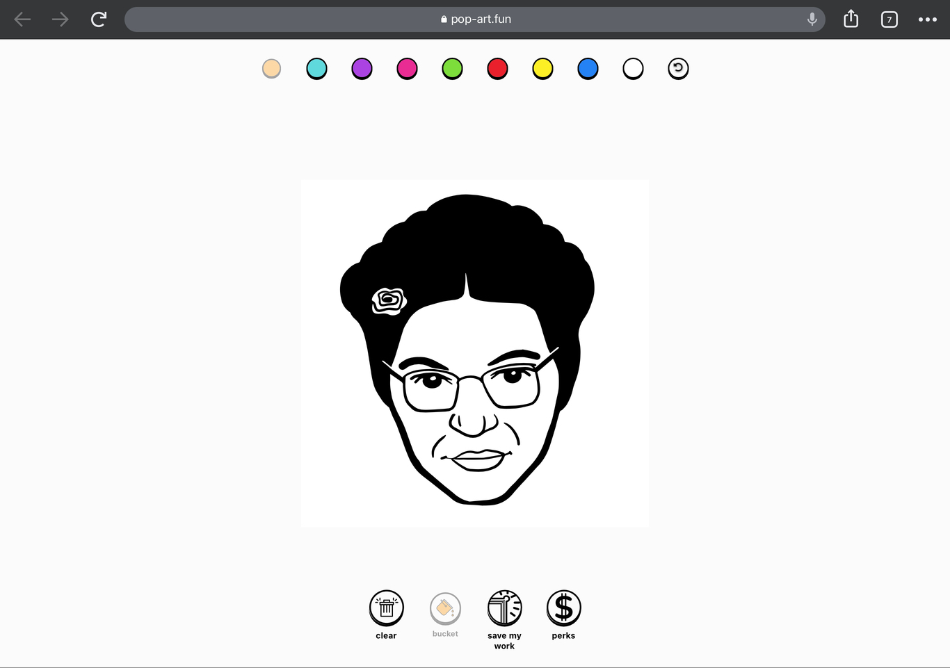 1 peaceful Rosa Parks portrait - Pop-Art.Fun